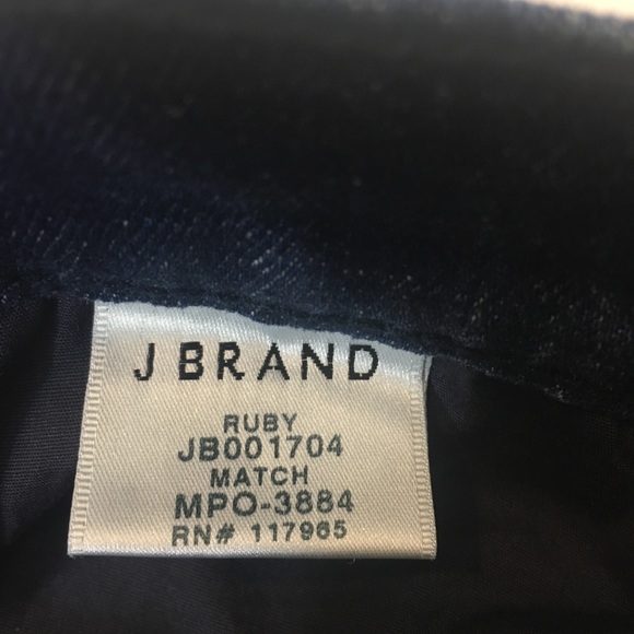 J BRAND Ruby High Rise Tribal Hem Cropped Festival Concert Match Wash Jeans - Picture 9 of 10